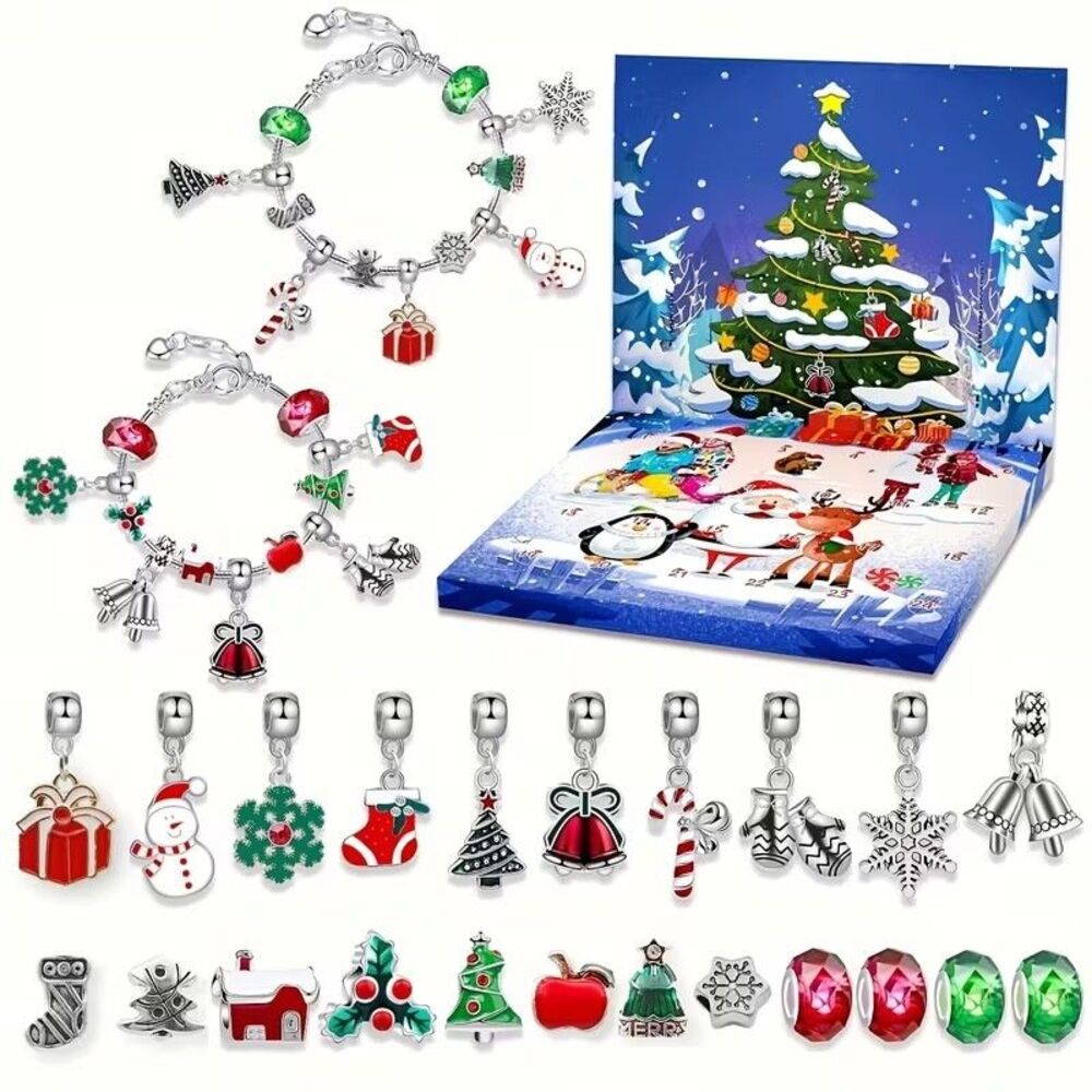 Christmas Countdown Advent Calendar Bracelet 2026 for Girls Kids Teens